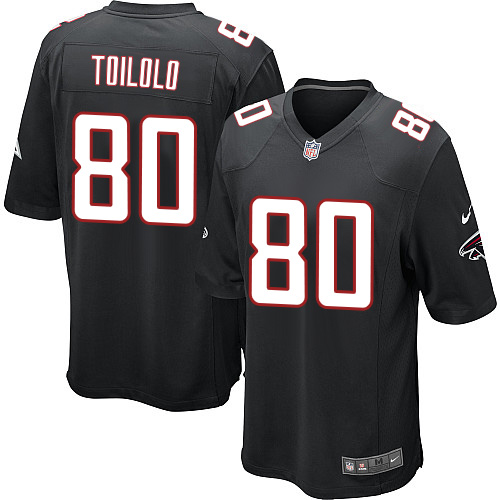 Men's Game Levine Toilolo Nike Jersey Black Alternate - #80 NFL Atlanta Falcons